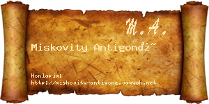Miskovity Antigoné névjegykártya